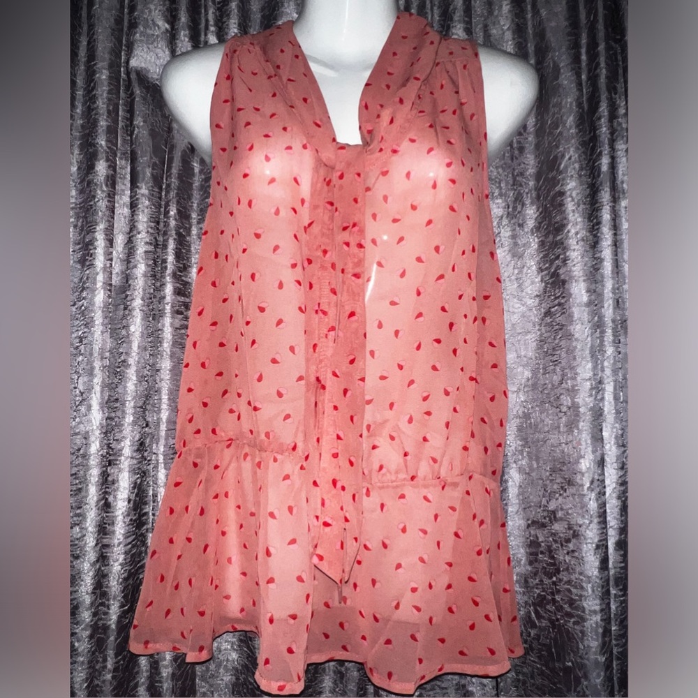 Sheer sleeveless blouse
